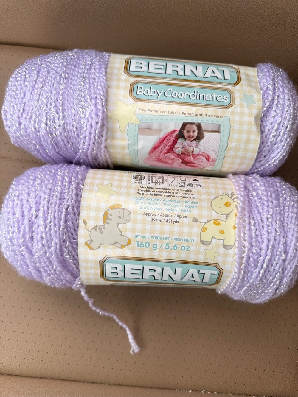 Bernat Baby Coordinates Plush Yarn - Light Lilac
